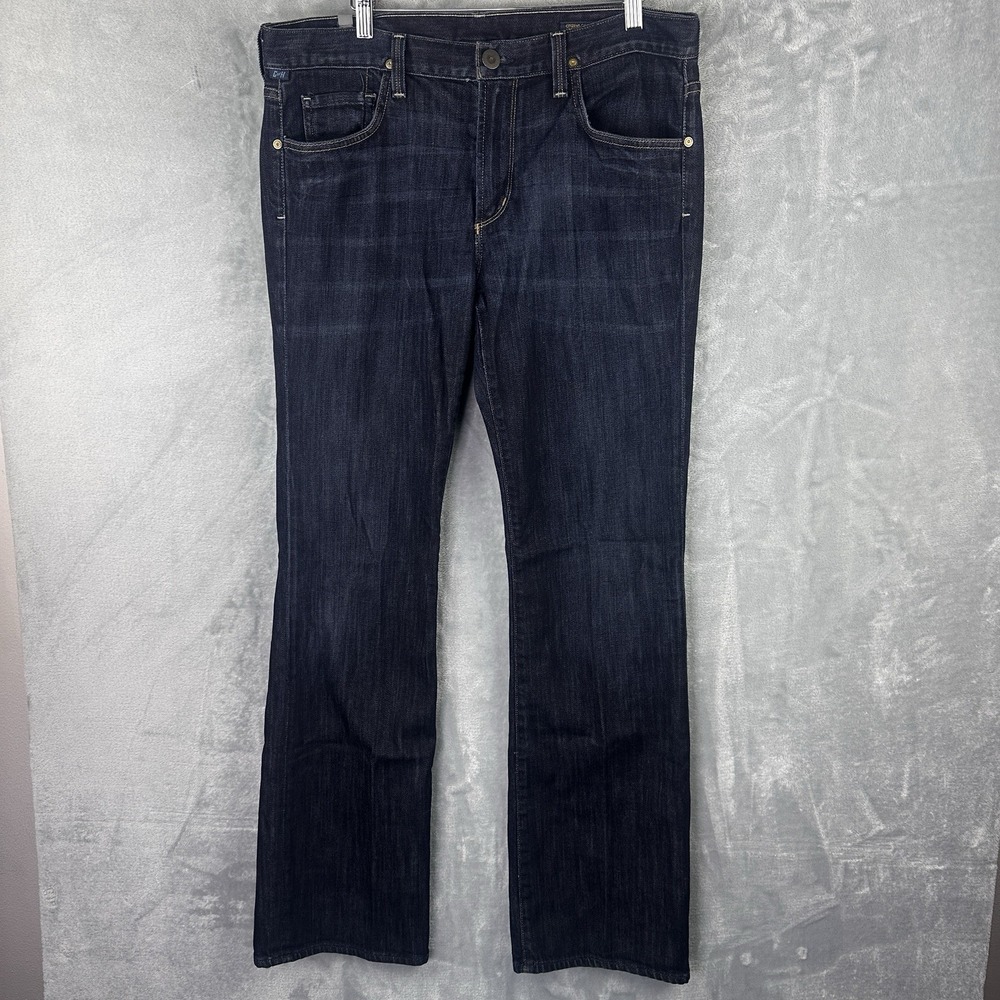 Citizens of Humanity Jagger Jeans Mens 34 Dark Blue Bootcut Stretch Made USA